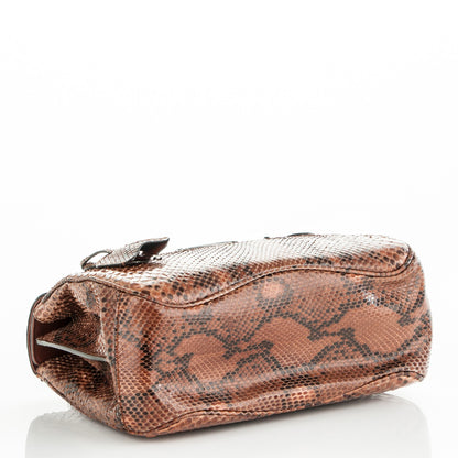 Gucci Python Small Lady Lock Satchel Brown 4 of 7
