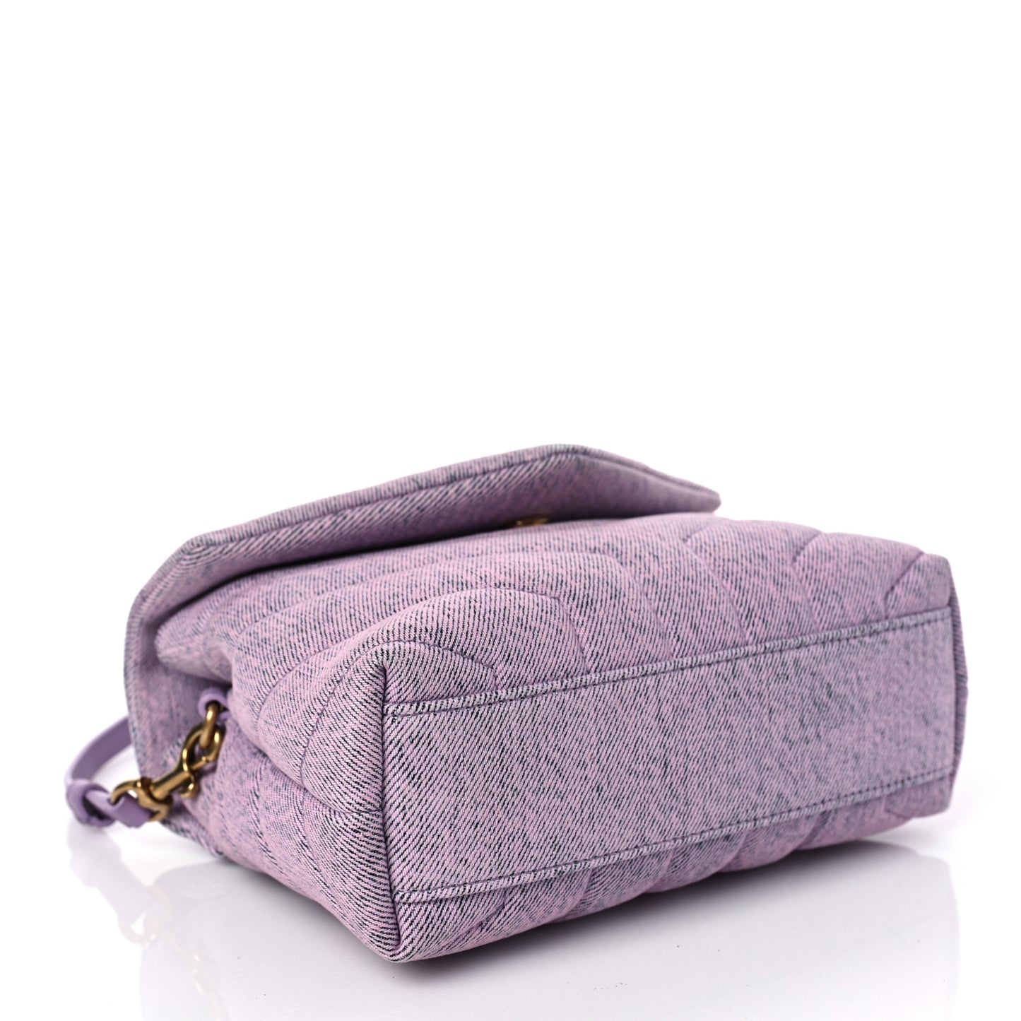 Denim Y Quilted Monogram Toy Loulou Crossbody Bag Bleached Lilac