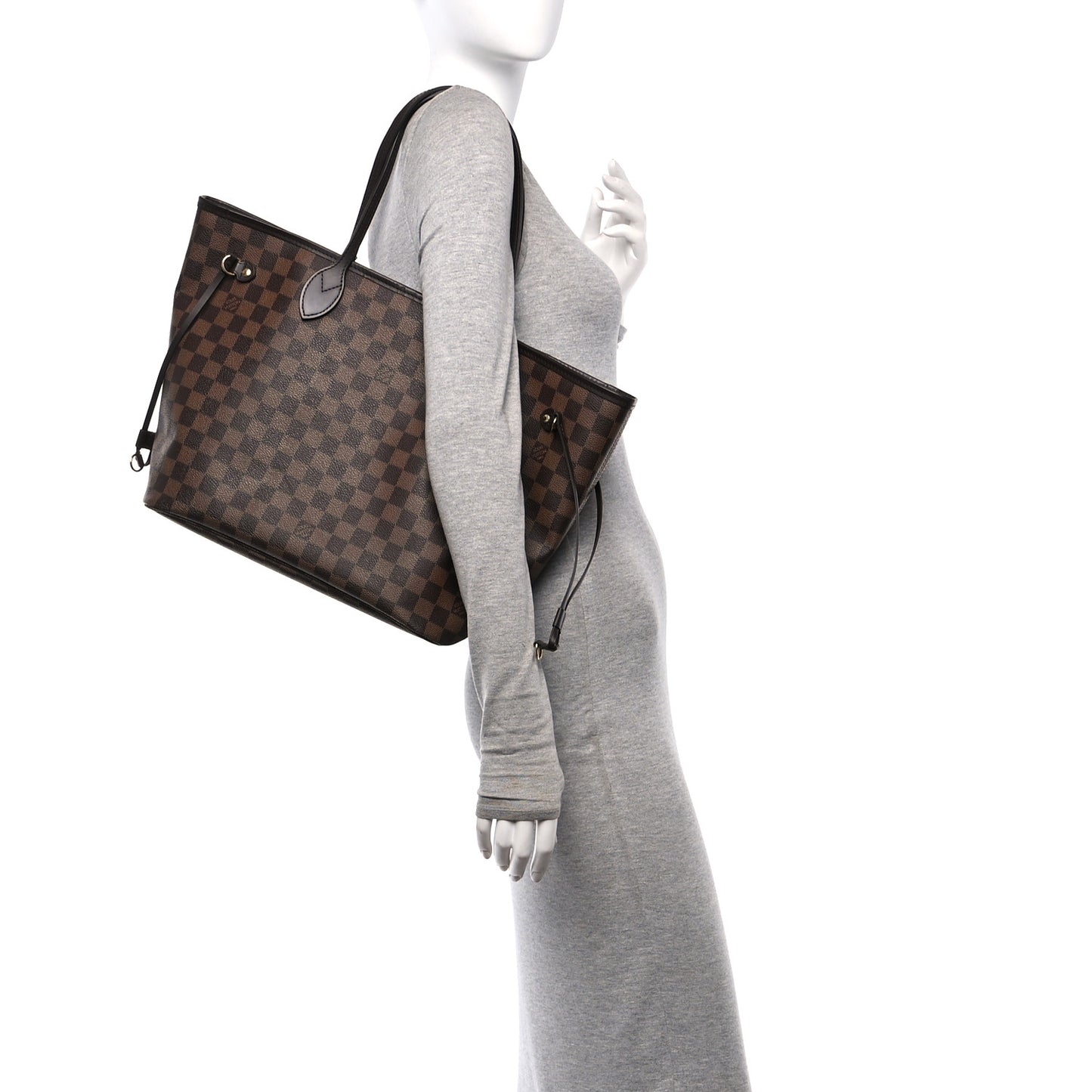 Damier Ebene Neo Neverfull MM Rose Ballerine