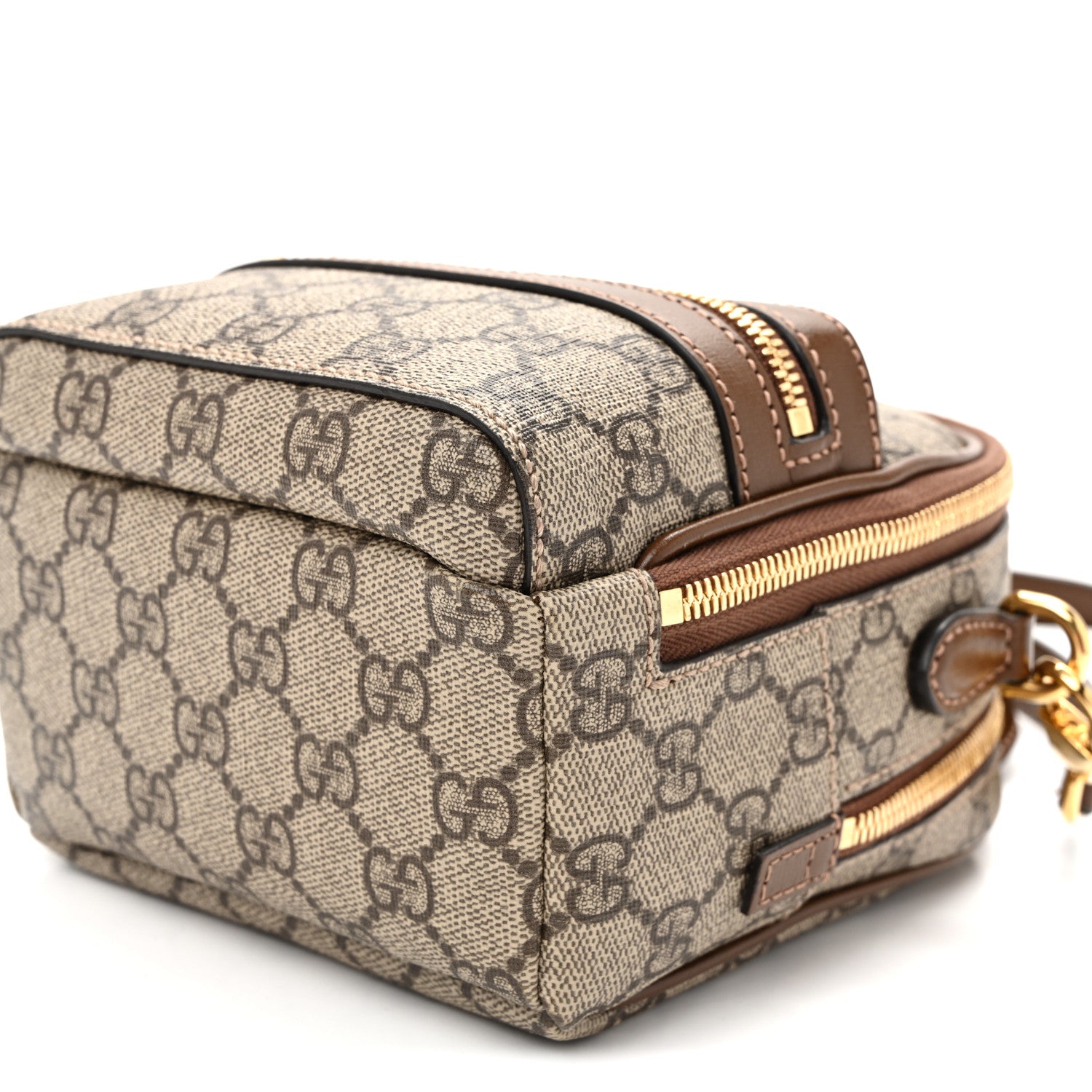 Gucci GG Supreme Monogram Azalea Calfskin Retro Interlocking G Multi-Function Bag Beige Ebony Brown Sugar 10 of 10