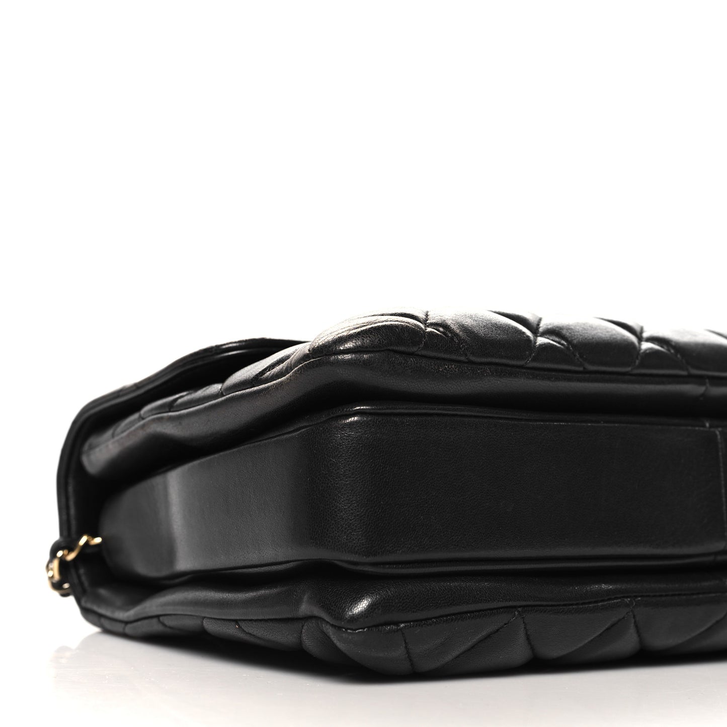 Lambskin Quilted Medium Trendy CC Flap Dual Handle Bag Black