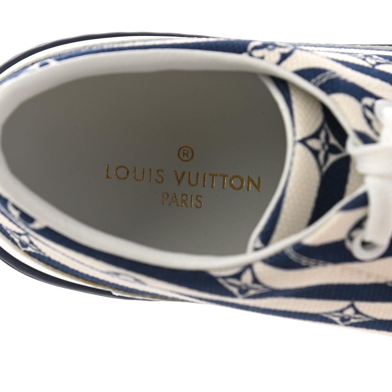 Louis Vuitton Canvas Escale Stellar Sneakers 37.5 Blue 7 of 8