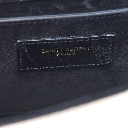 Saint Laurent Metallic Calfskin Small Classic Monogram Kate Satchel Pale Gold 6 of 8
