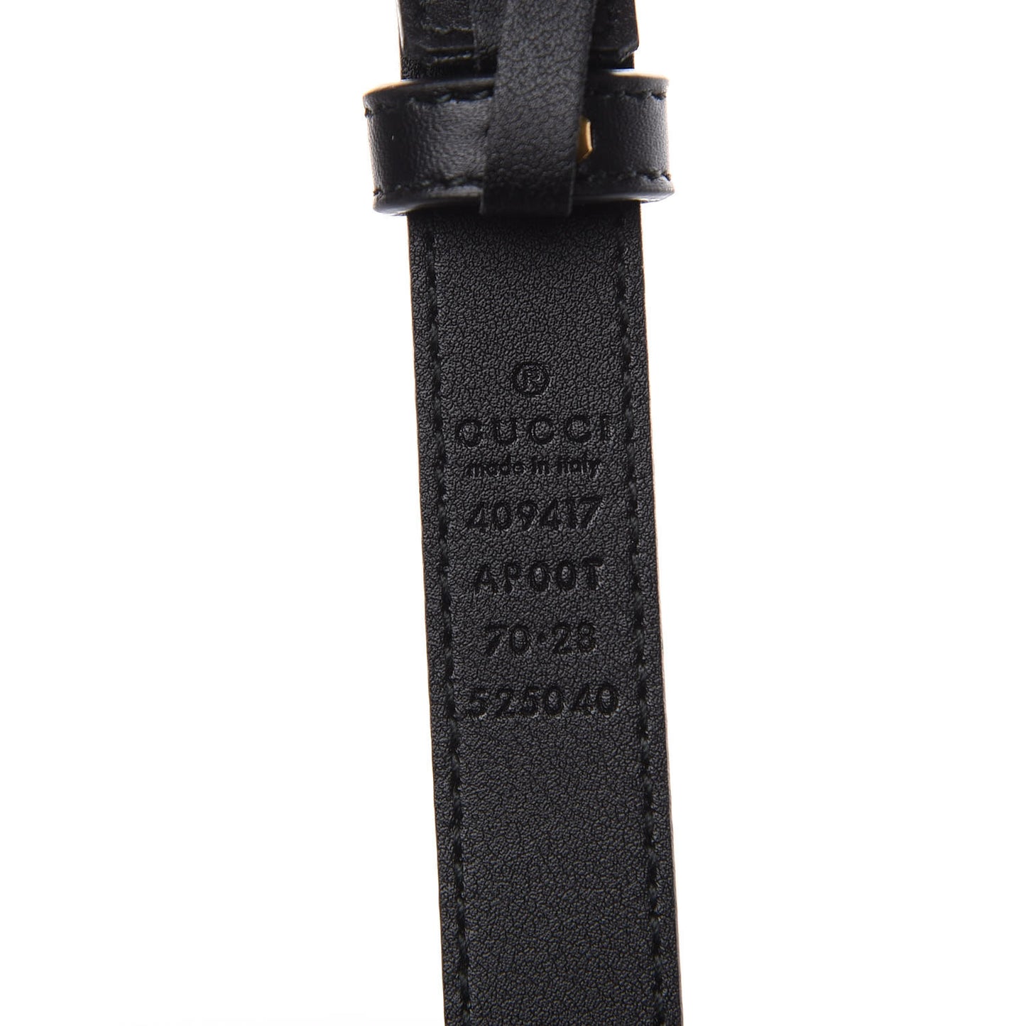 Calfskin Double G 20mm Belt 70 28 Black