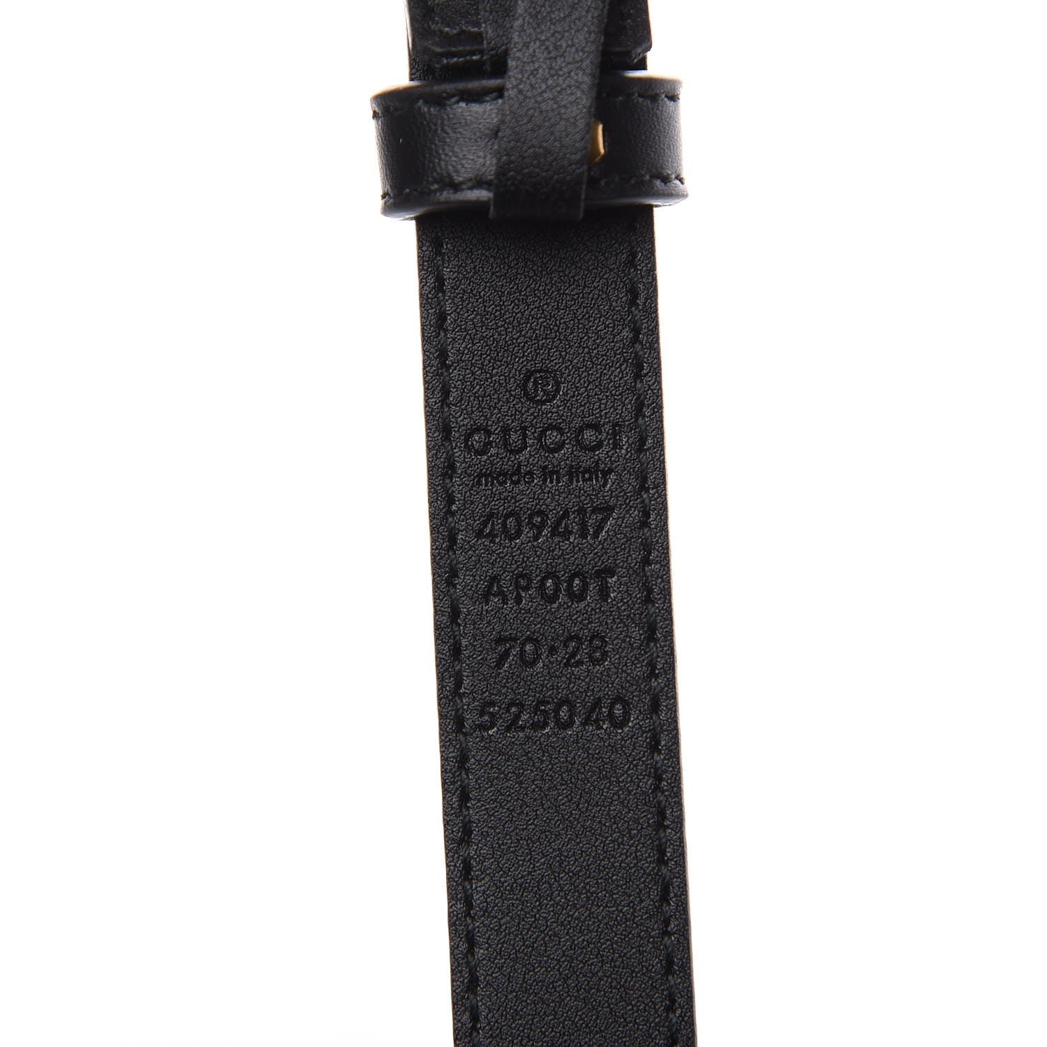 Gucci Calfskin Double G 20mm Belt 70 28 Black 6 of 6