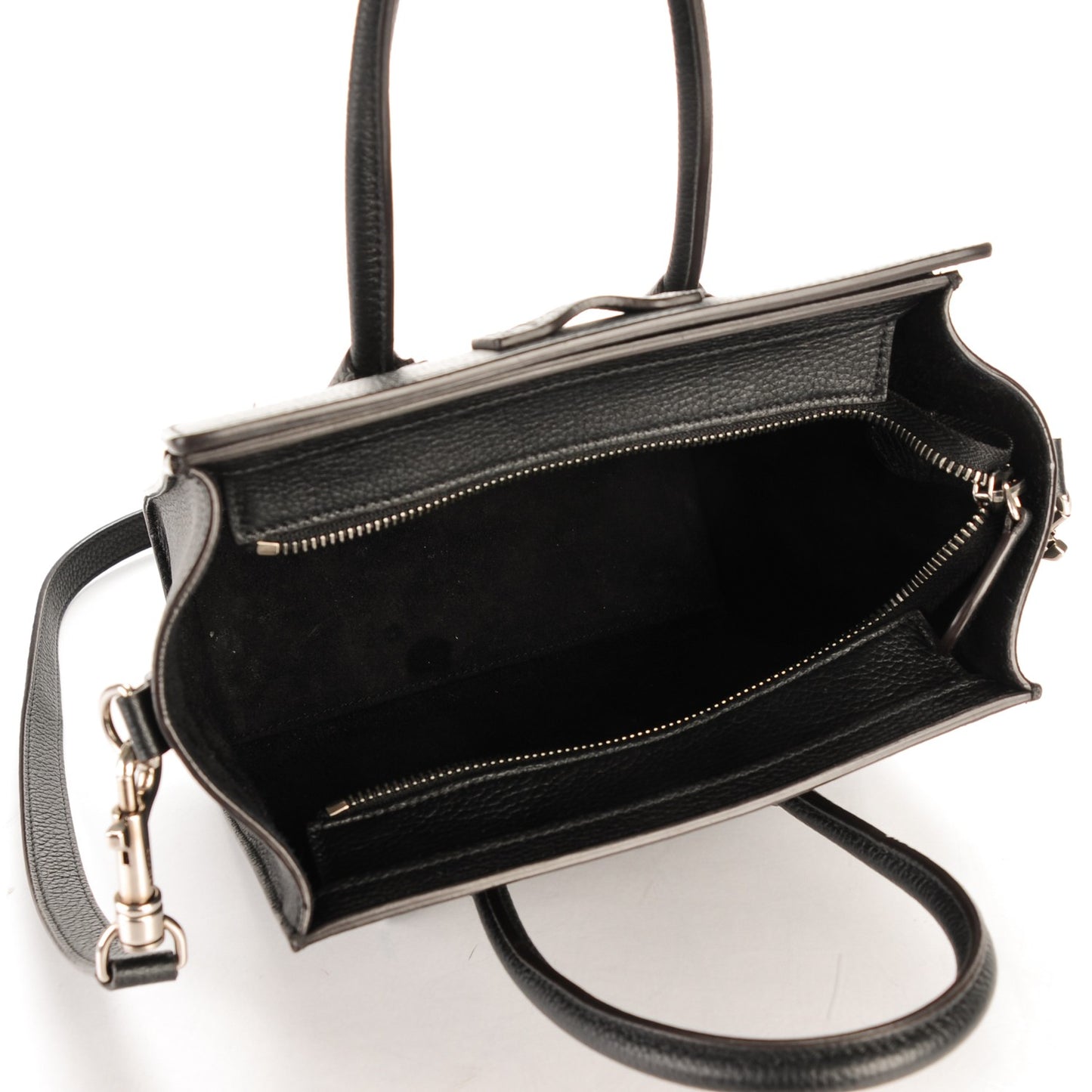 Drummed Calfskin Nano Luggage Black