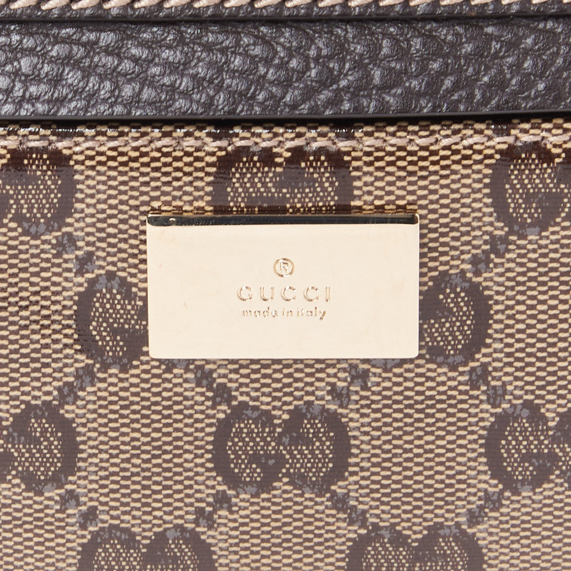 Crystal Monogram Belt Bag Brown