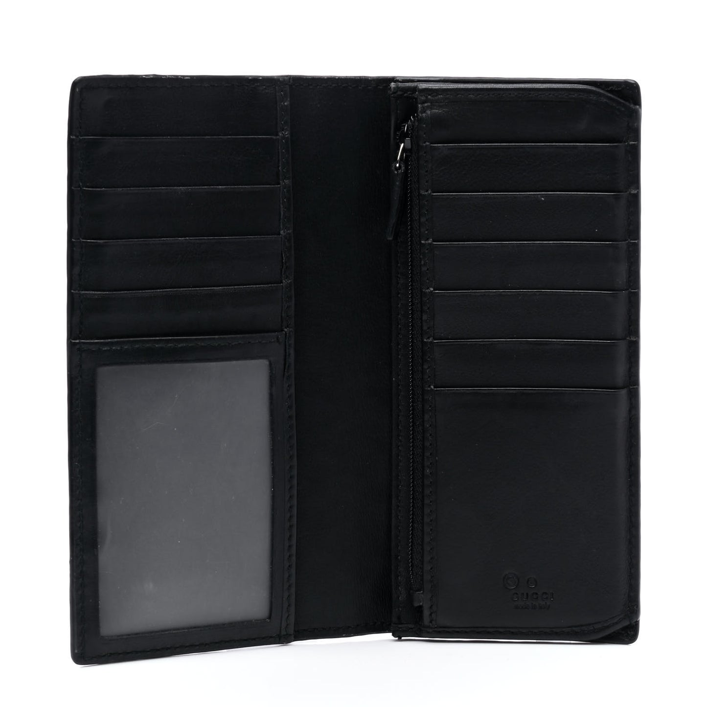 Microguccissima Bi-Fold Organizer Wallet Black