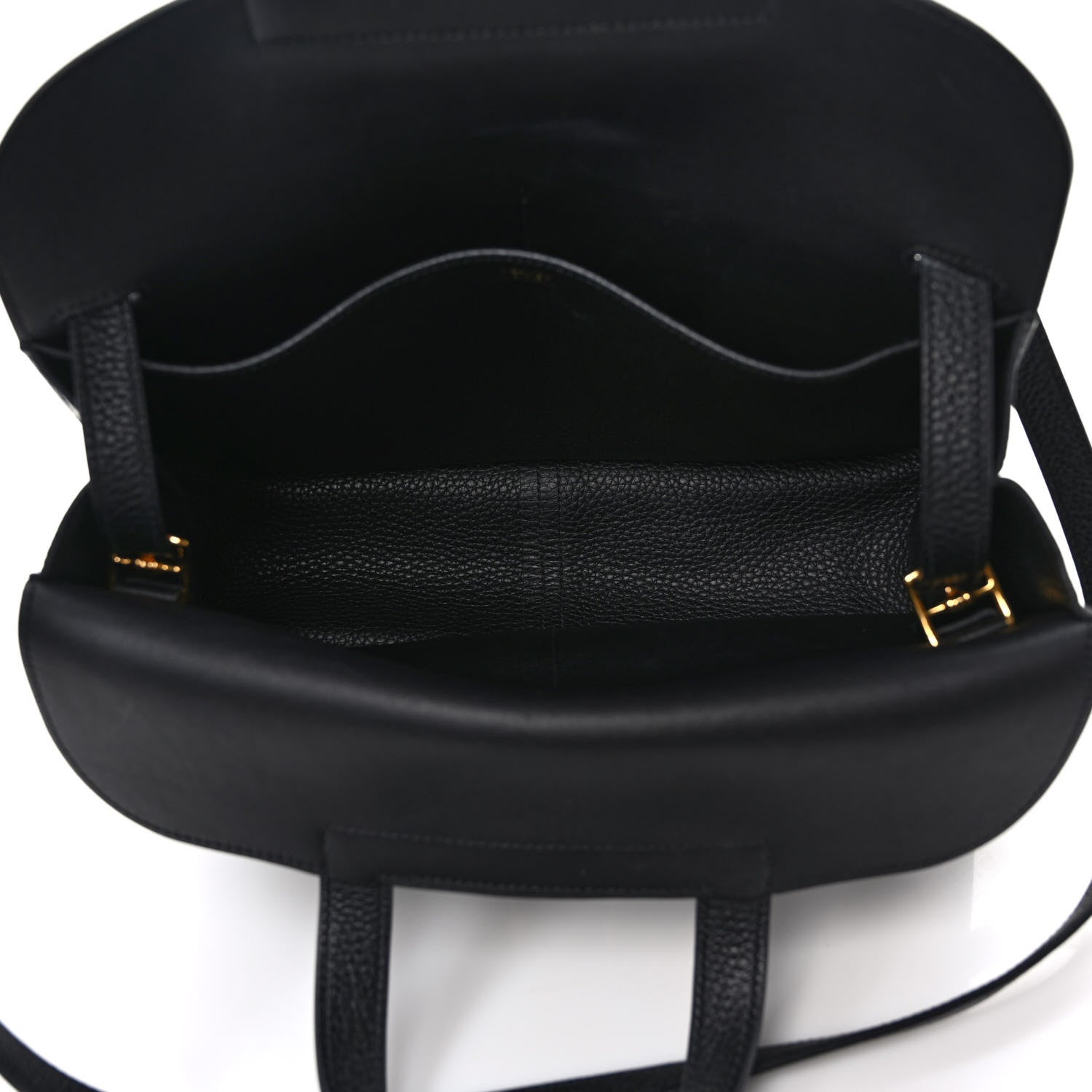 Hermes Taurillon Clemence Halzan 31 GM Black 5 of 12