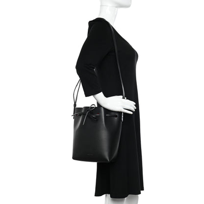 Mansur Gavriel Vegetable Tanned Calfskin Mini Bucket Bag Black Flamma 2 of 12