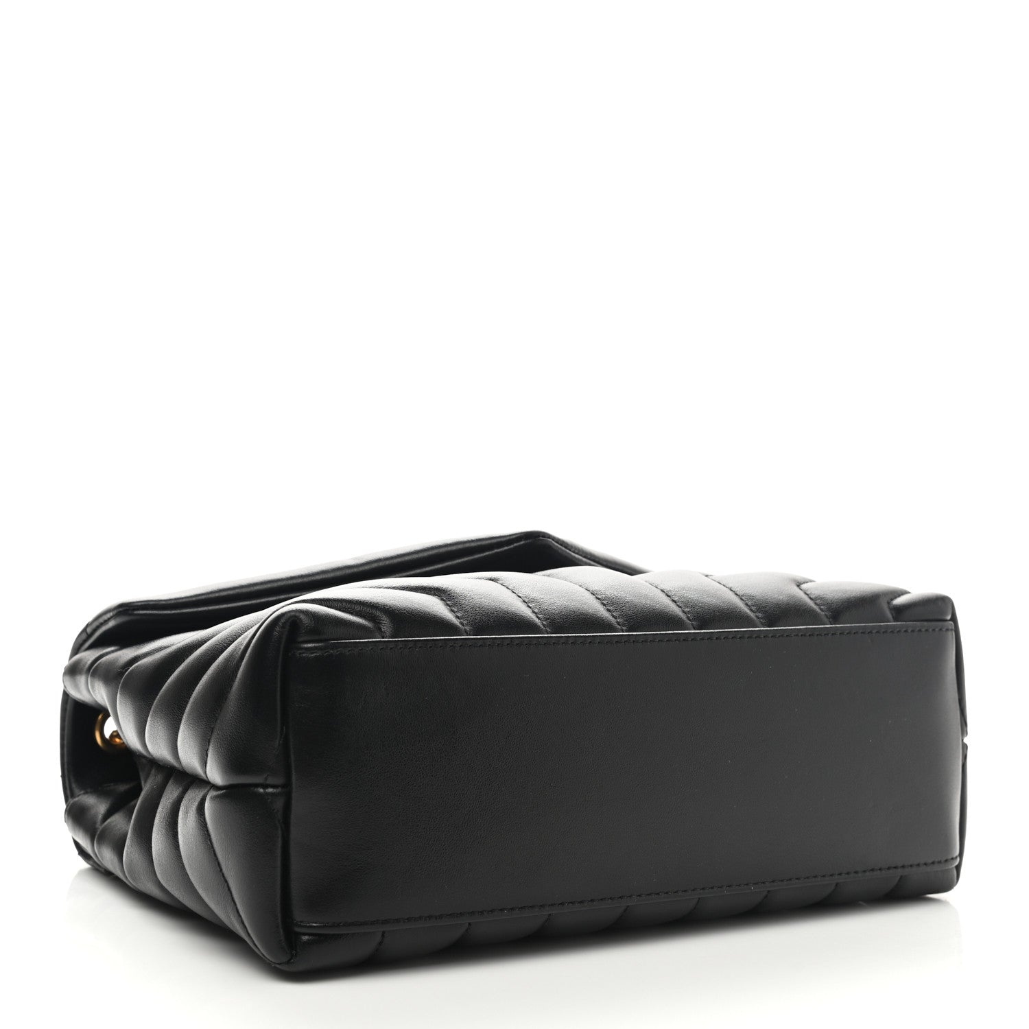 Saint Laurent Calfskin Y Quilted Monogram Small Loulou Chain Satchel Black 4 of 11