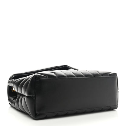 Saint Laurent Calfskin Y Quilted Monogram Small Loulou Chain Satchel Black 4 of 11