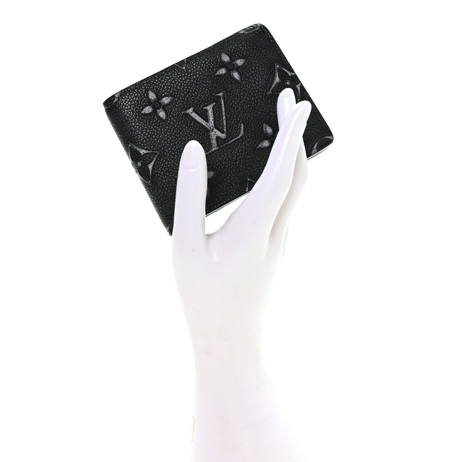Louis Vuitton Cowhide Faded Monogram Slender Wallet Charcoal 2 of 7