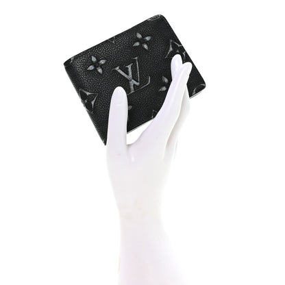 Louis Vuitton Cowhide Faded Monogram Slender Wallet Charcoal 2 of 7