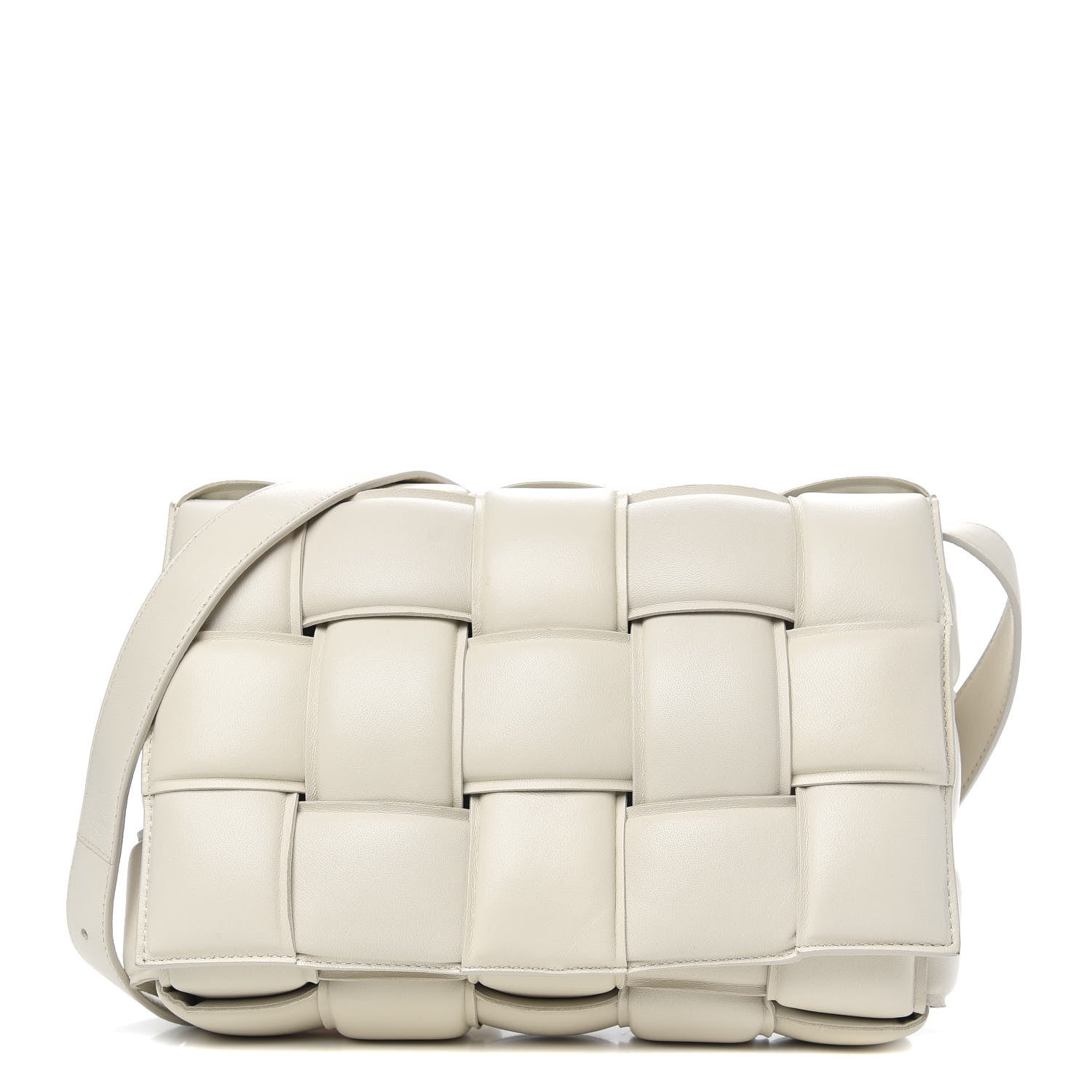 Bottega Veneta Nappa Maxi Intreccio Padded Cassette Crossbody Bag Chalk 1 of 8