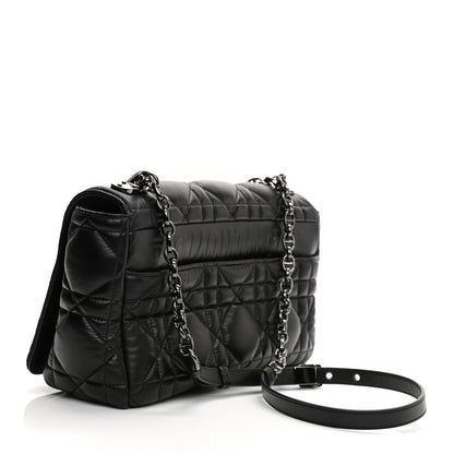 Christian Dior Calfskin Macrocannage Large Caro Bag Black 4 of 19