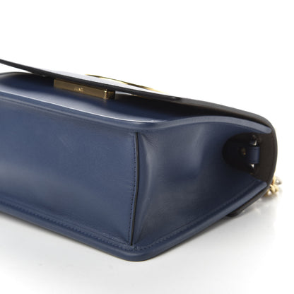 Fendi Vitello Century Opaco F is Fendi Small Kan I Shoulder Bag Blu Scuro 7 of 11