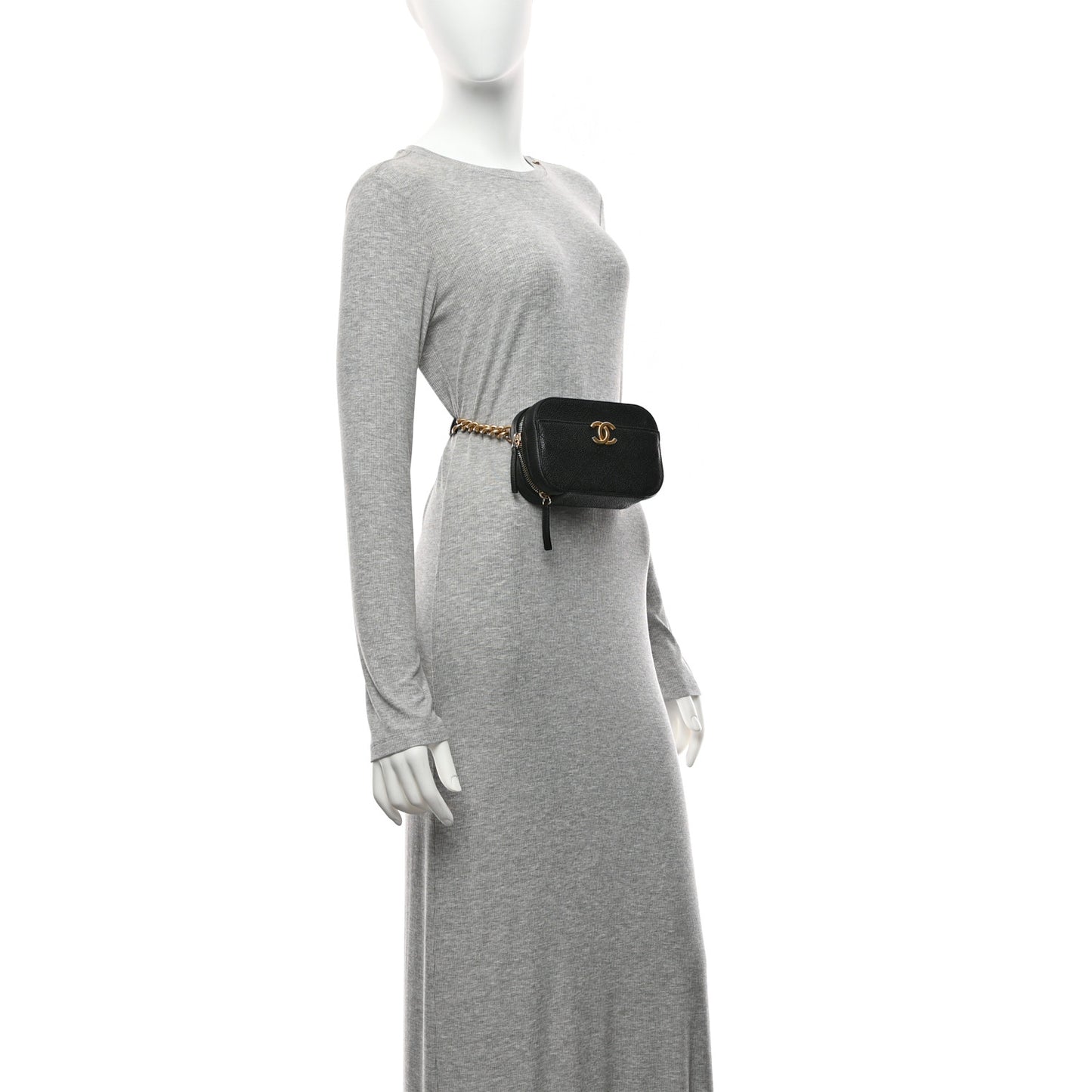 Caviar Quilted Belt Bag Black