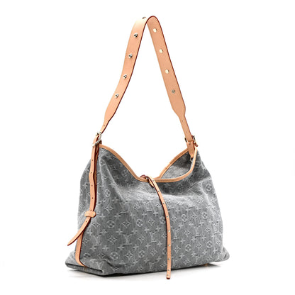 Louis Vuitton Monogram Denim CarryAll MM Washed Grey 4 of 13