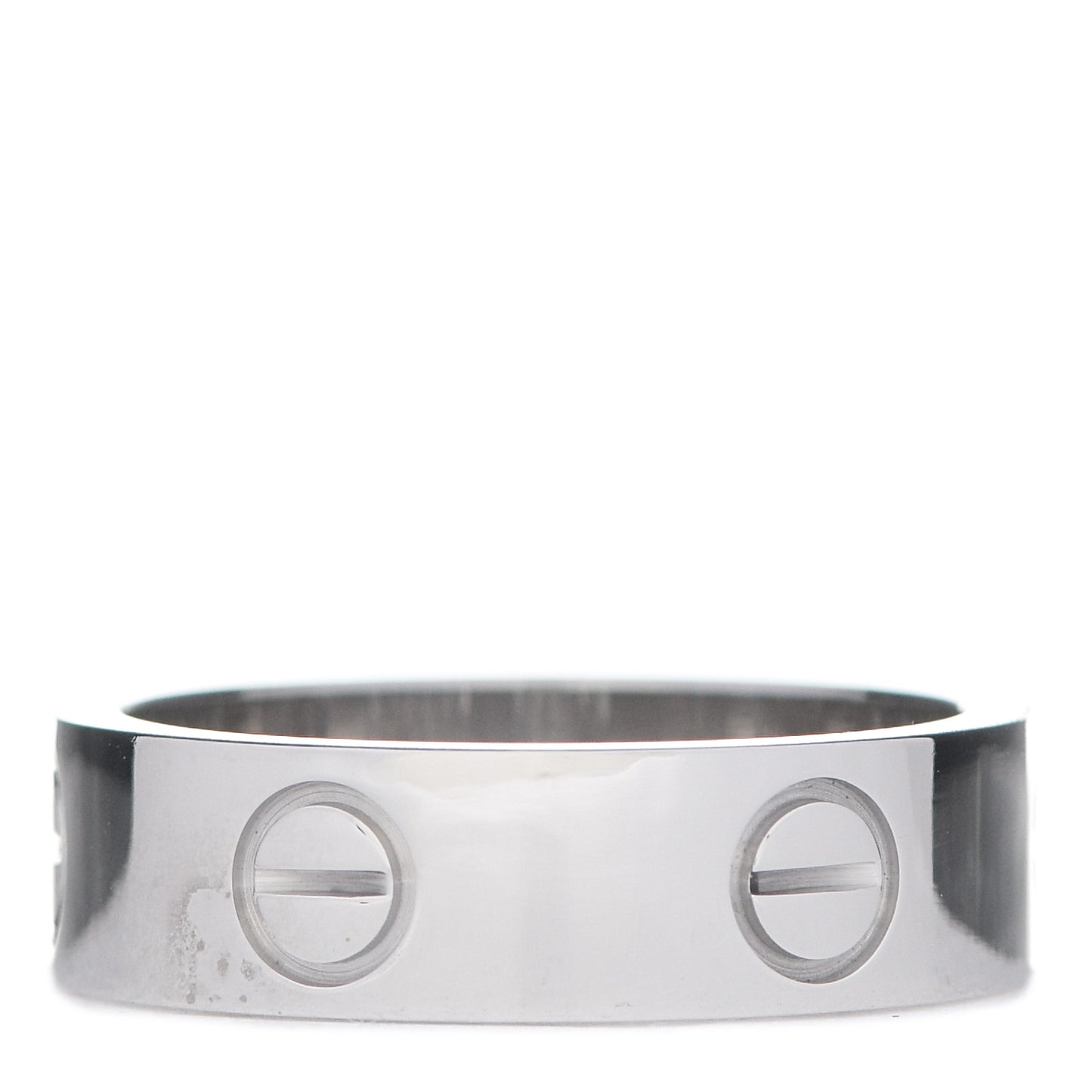 18K White Gold 5.5mm LOVE Ring 54 6.75