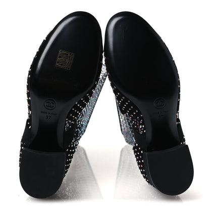 Chanel Resille Strass Kid Suede Patent Mary Jane Short Boots 37 Black 7 of 10