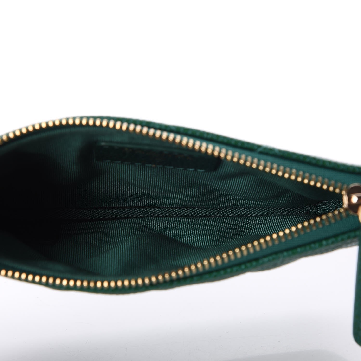 Chanel Caviar Quilted Small Cosmetic Case Green 5 of 7