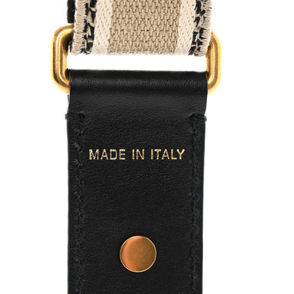 Christian Dior Canvas Embroidered Shoulder Strap Beige 3 of 5