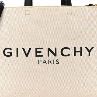 Givenchy Canvas Logo 4G Embossed Medium Tote Beige Black 8 of 14