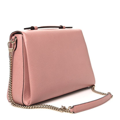 Gucci Dollar Calfskin Medium Interlocking G Top Handle Shoulder Bag Soft Pink 3 of 11