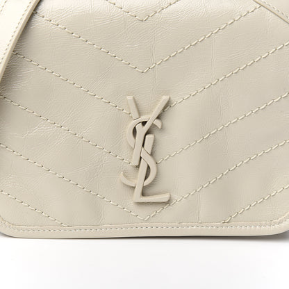 Saint Laurent Crinkled Calfskin Matelasse Monogram Niki Chain Wallet Crema Soft 9 of 9
