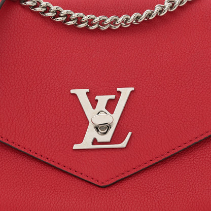 Louis Vuitton Soft Calfskin Mylockme Chain Bag BB Rubis 8 of 11