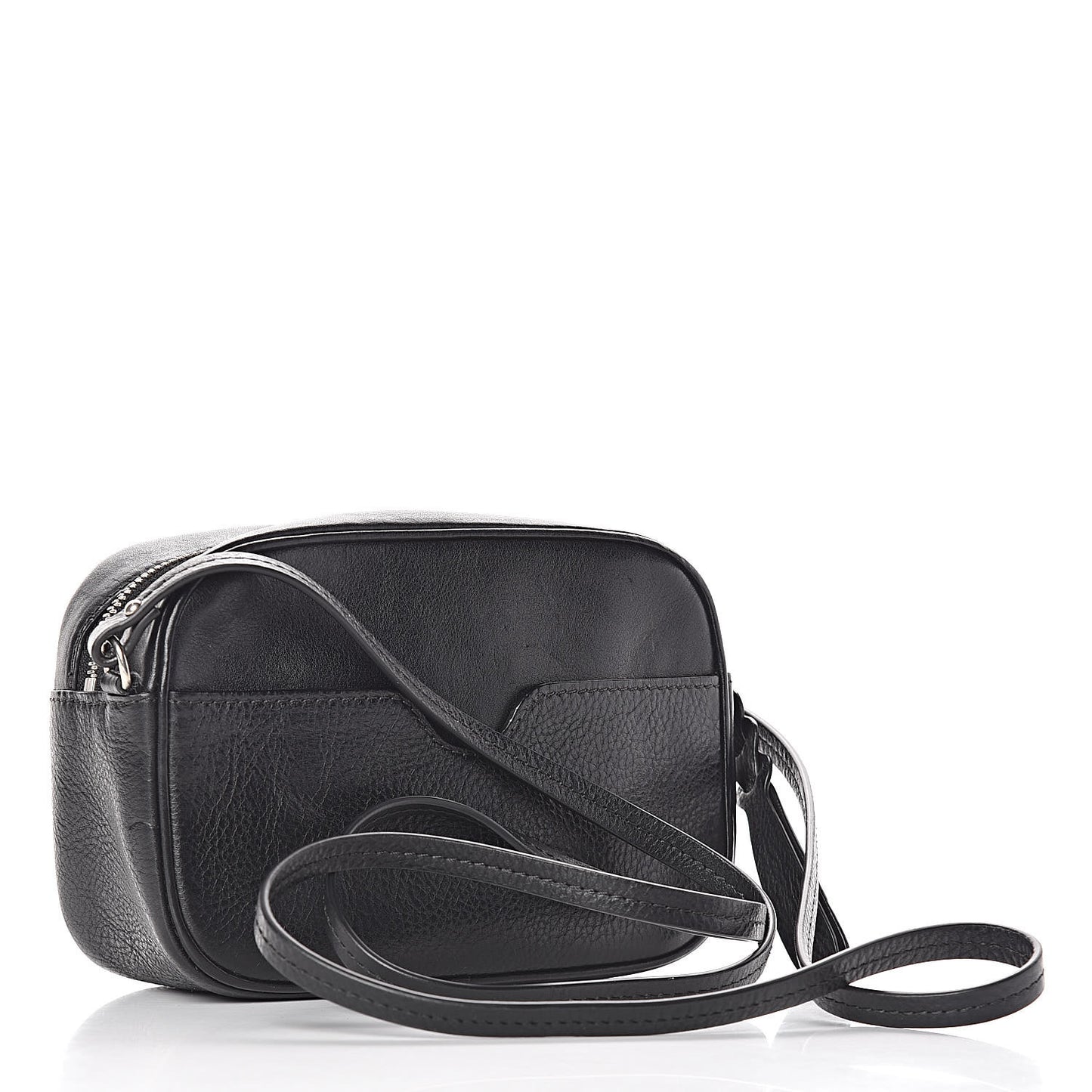 Calfskin Studded Camera Shoulder Bag Black