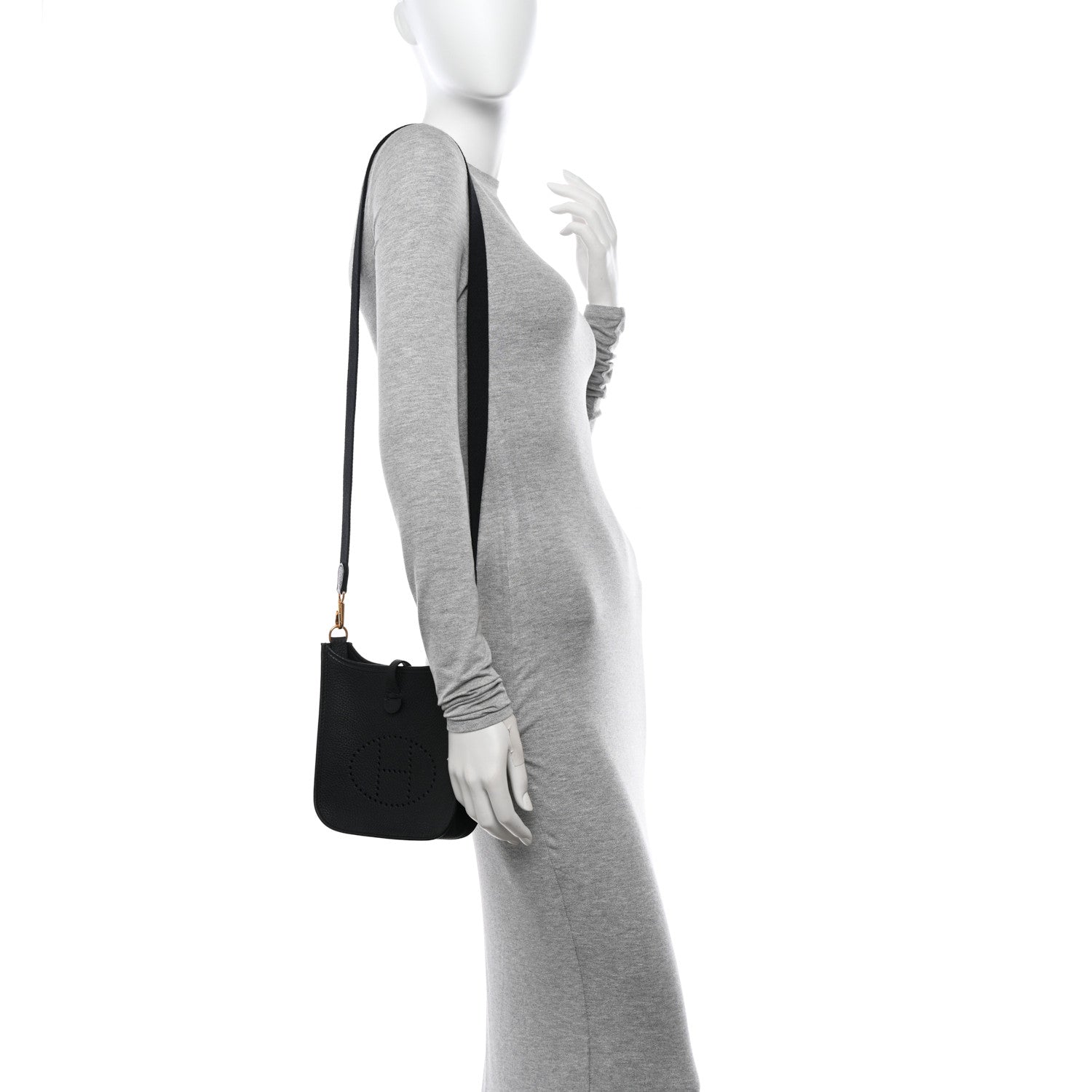 Hermes Taurillon Clemence Evelyne TPM Black 2 of 11