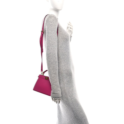 Fendi Shiny Nappa Petite Peekaboo I SEE U Satchel Ciclamino Pilar 2 of 10