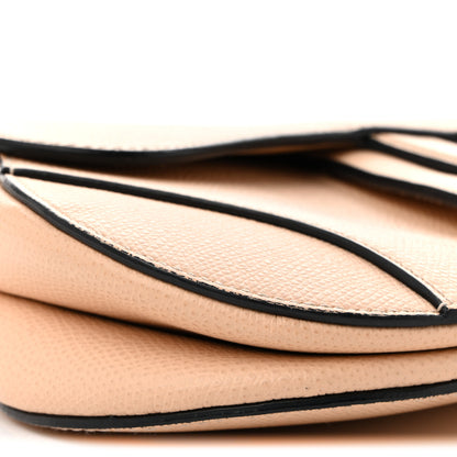 Christian Dior Grained Calfskin Mini Saddle Bag Beige 9 of 10