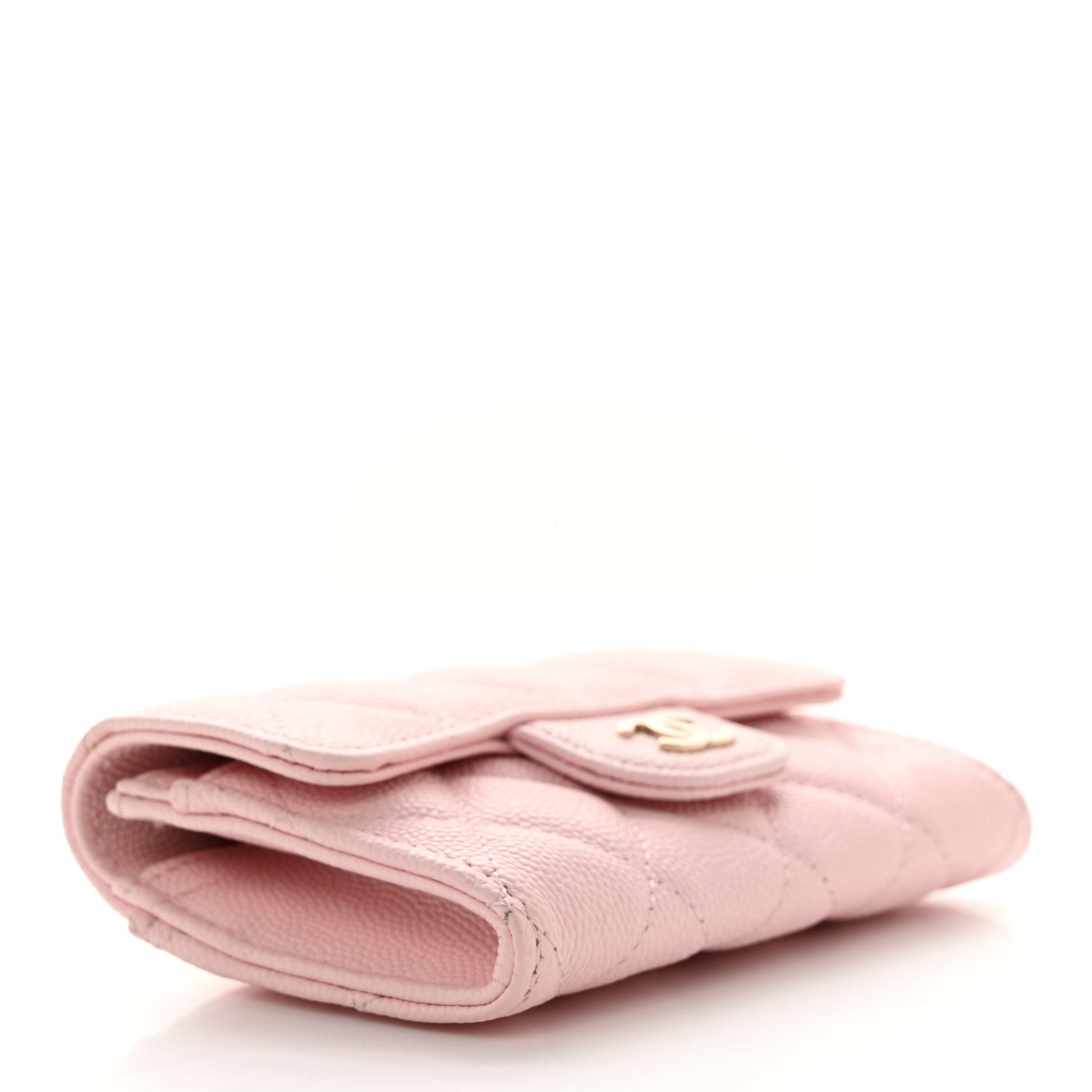 Chanel Caviar Quilted Flap Card Holder Wallet Light Pink 4 of 8