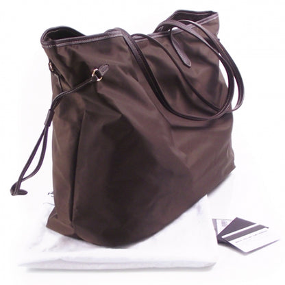 Prada Nylon Large Shopping Tote Brown 3 of 11