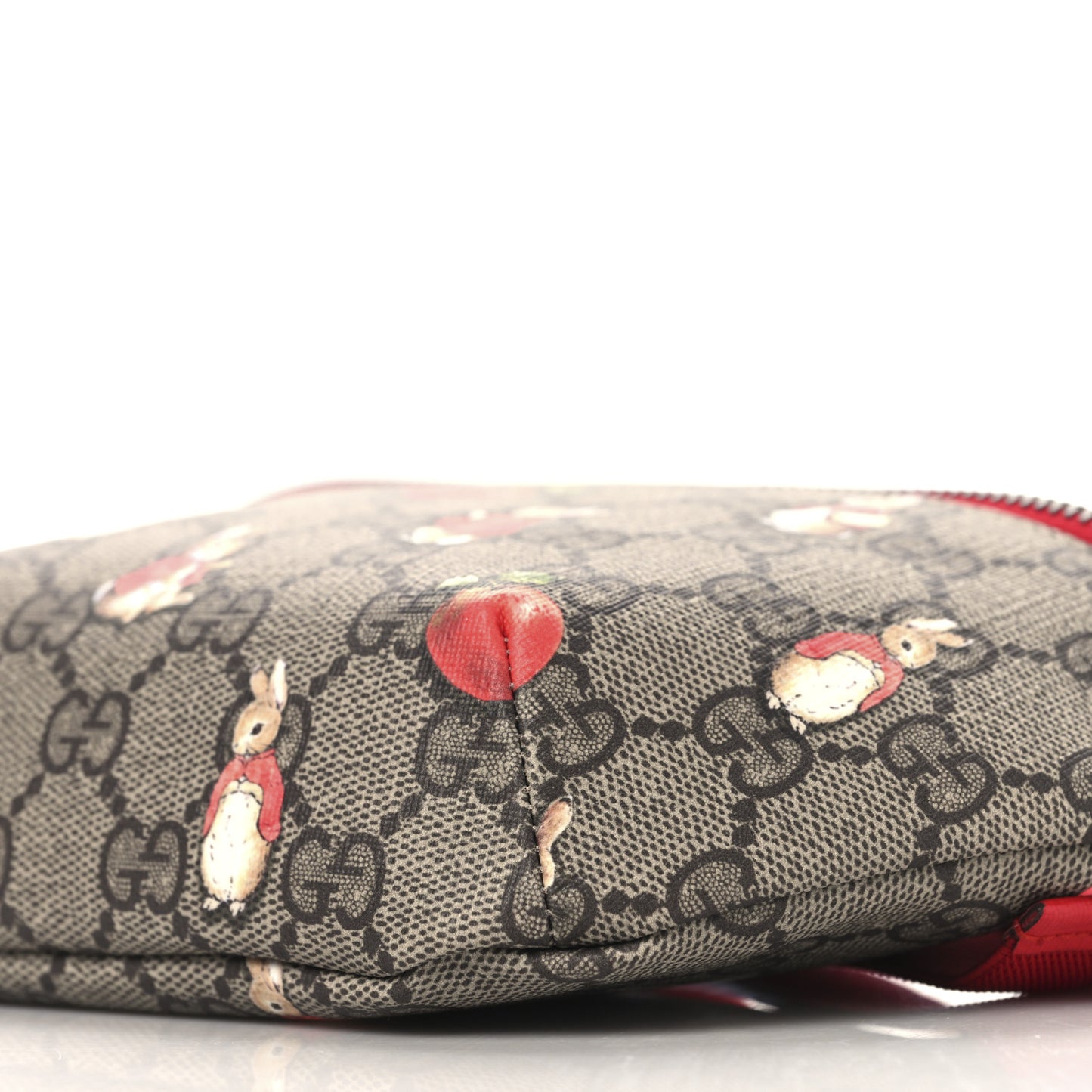 X PETER RABBIT GG Supreme Monogram Rabbit Print Childrens Belt Bag Beige Ebony Red