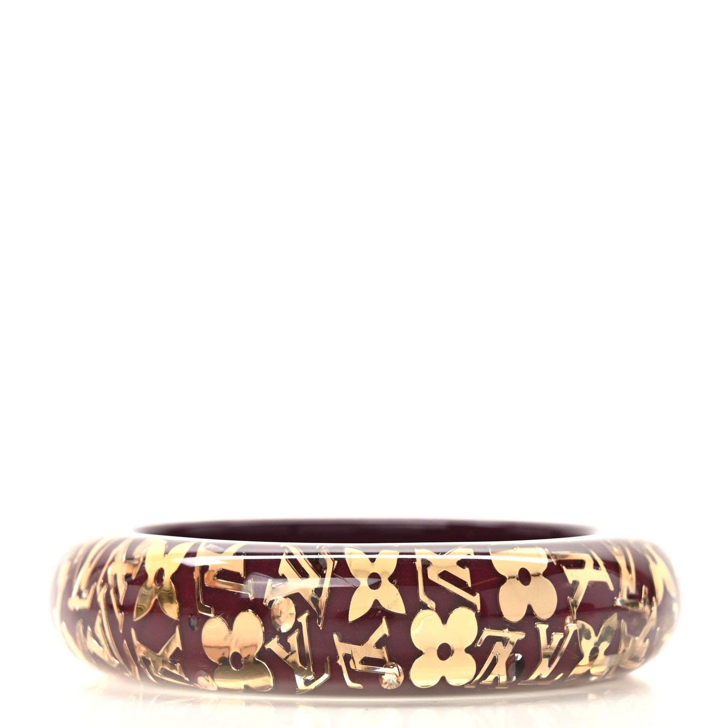 Resin Swarovski Medium Inclusion Bracelet GM Rouge Fauviste