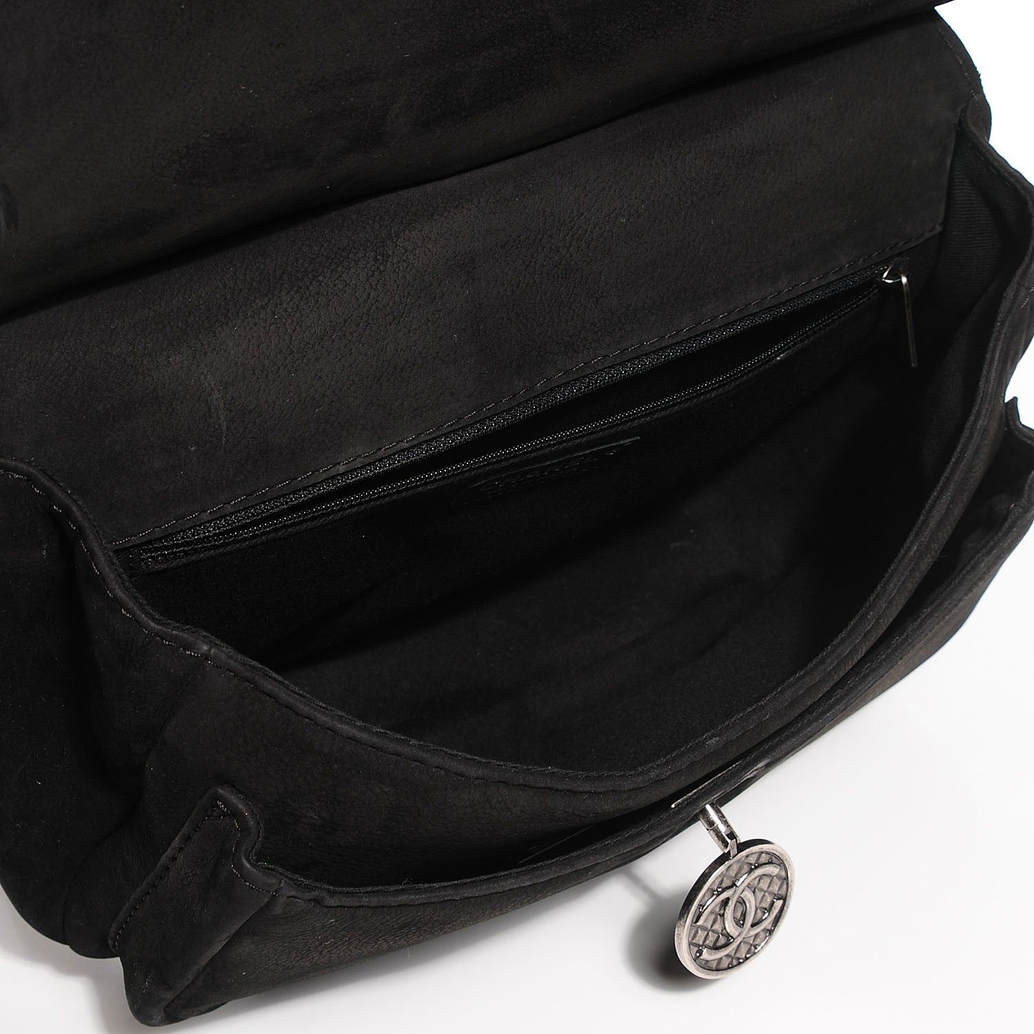 Chanel Suede Austrian Flap Satchel Black 5 of 7