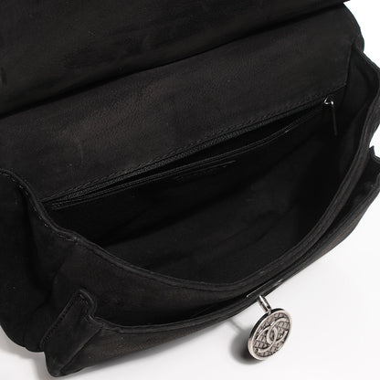 Chanel Suede Austrian Flap Satchel Black 5 of 7