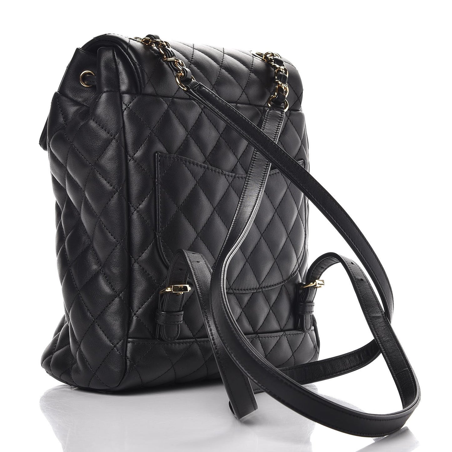 Calfskin Quilted Small Urban Spirit Backpack Black