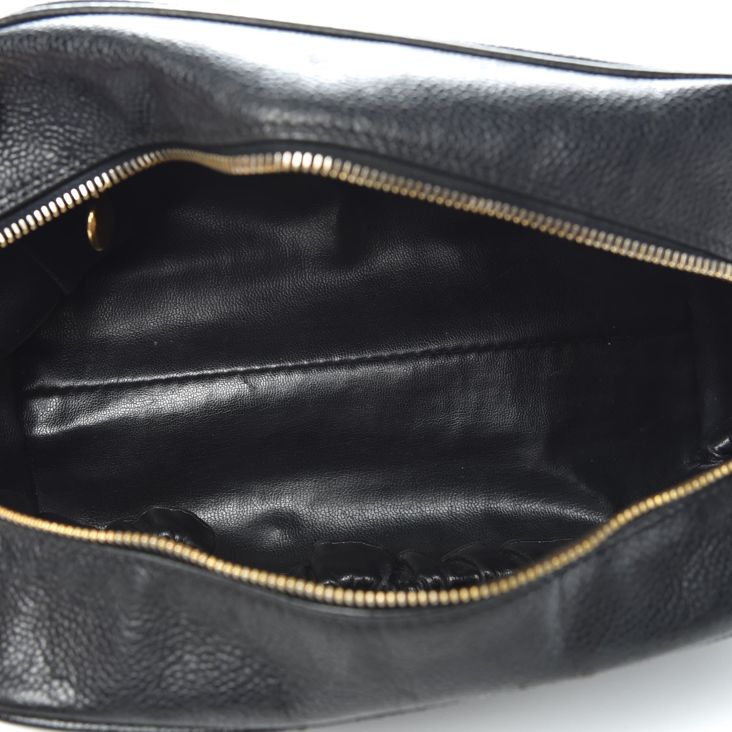 Chanel Caviar Timeless CC Cosmetic Pouch Bag Black 7 of 10