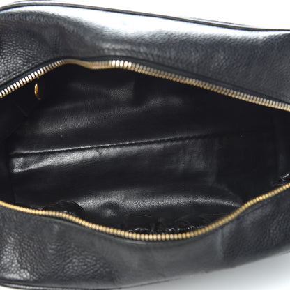 Chanel Caviar Timeless CC Cosmetic Pouch Bag Black 7 of 10