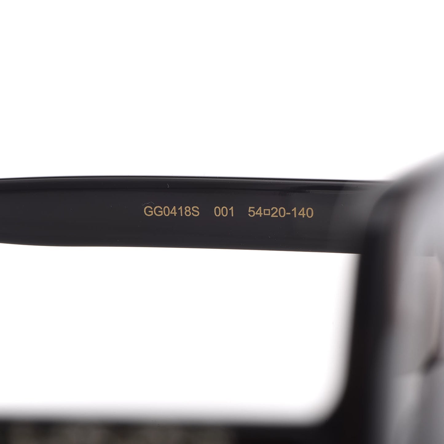 Crystal Square Frame GG Sunglasses GG0418S Black