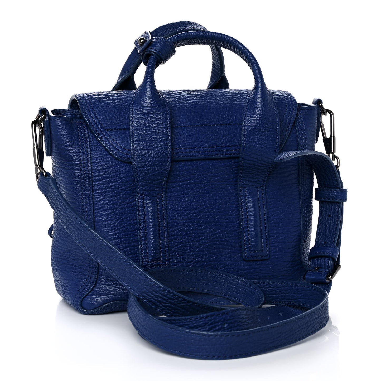 Textured Calfskin Mini Pashli Satchel Cobalt