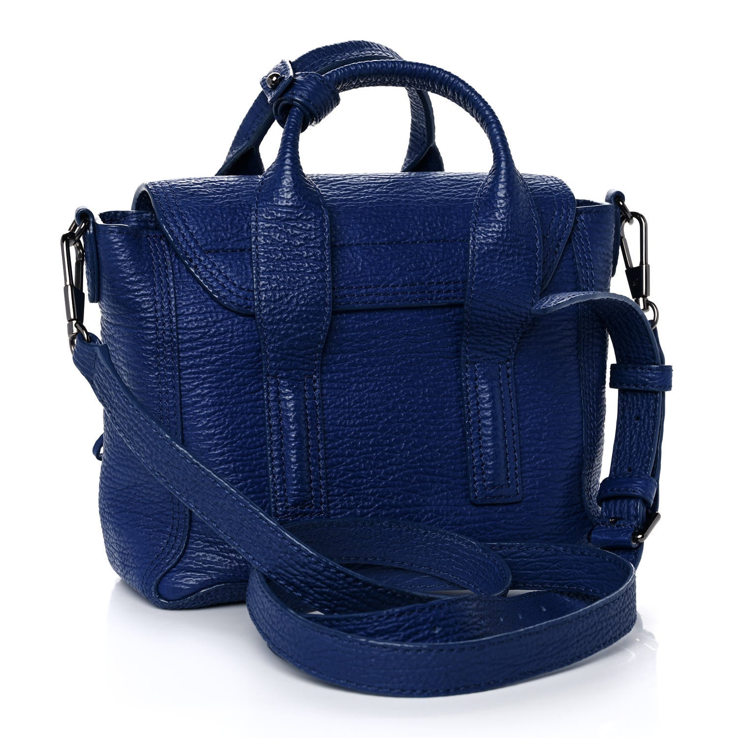 3.1 Phillip Lim Textured Calfskin Mini Pashli Satchel Cobalt 3 of 10