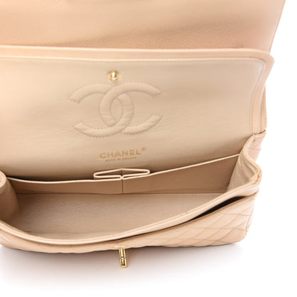 Chanel Caviar Quilted Medium Double Flap Beige 4 of 11