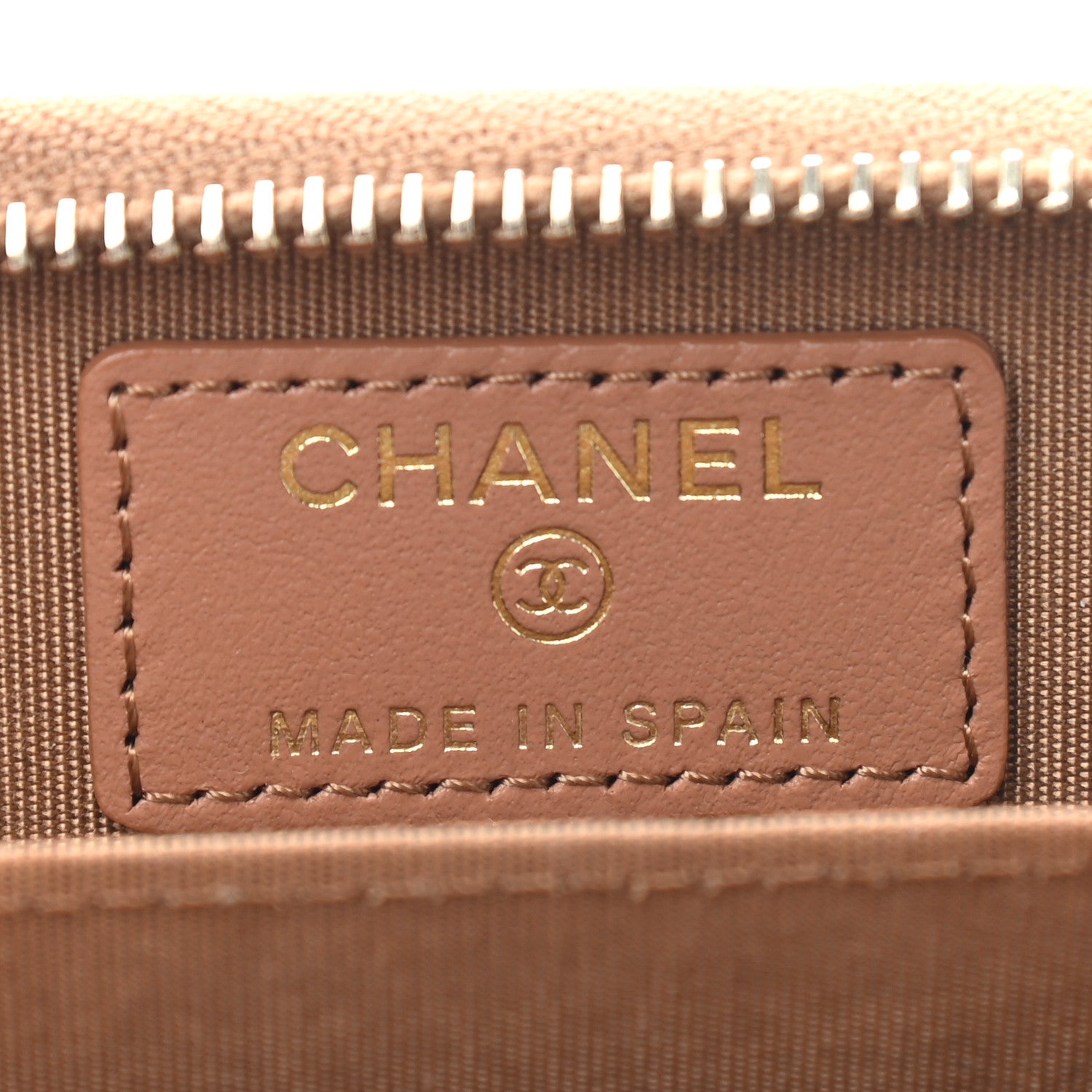 Chanel Lambskin Quilted Chanel 19 Zip Around Coin Purse Wallet Brown 6 of 7