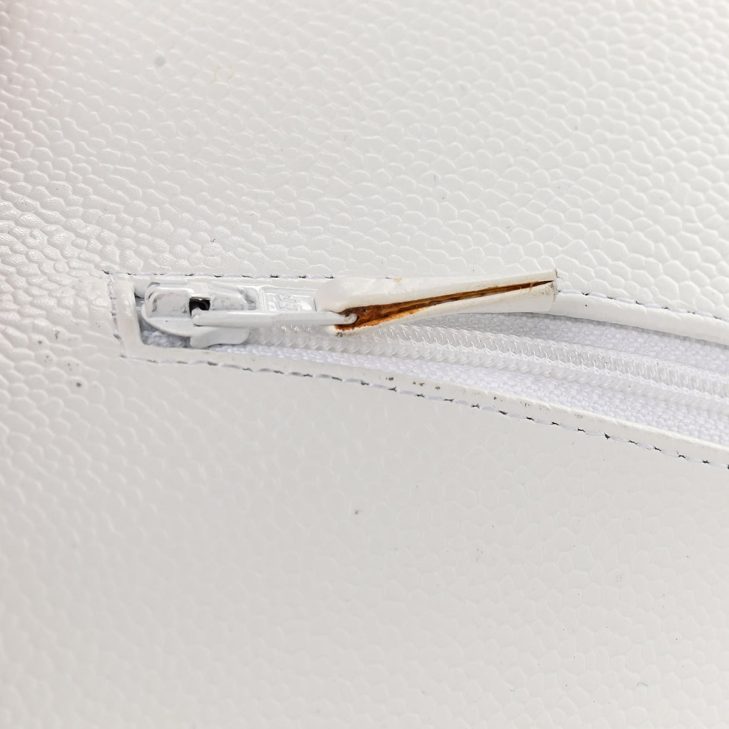 Caviar Quilted Maxi Double Flap White